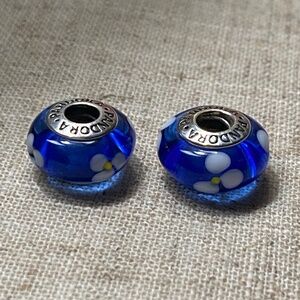 PANDORA **Retired** Murano Glass Charms (2)